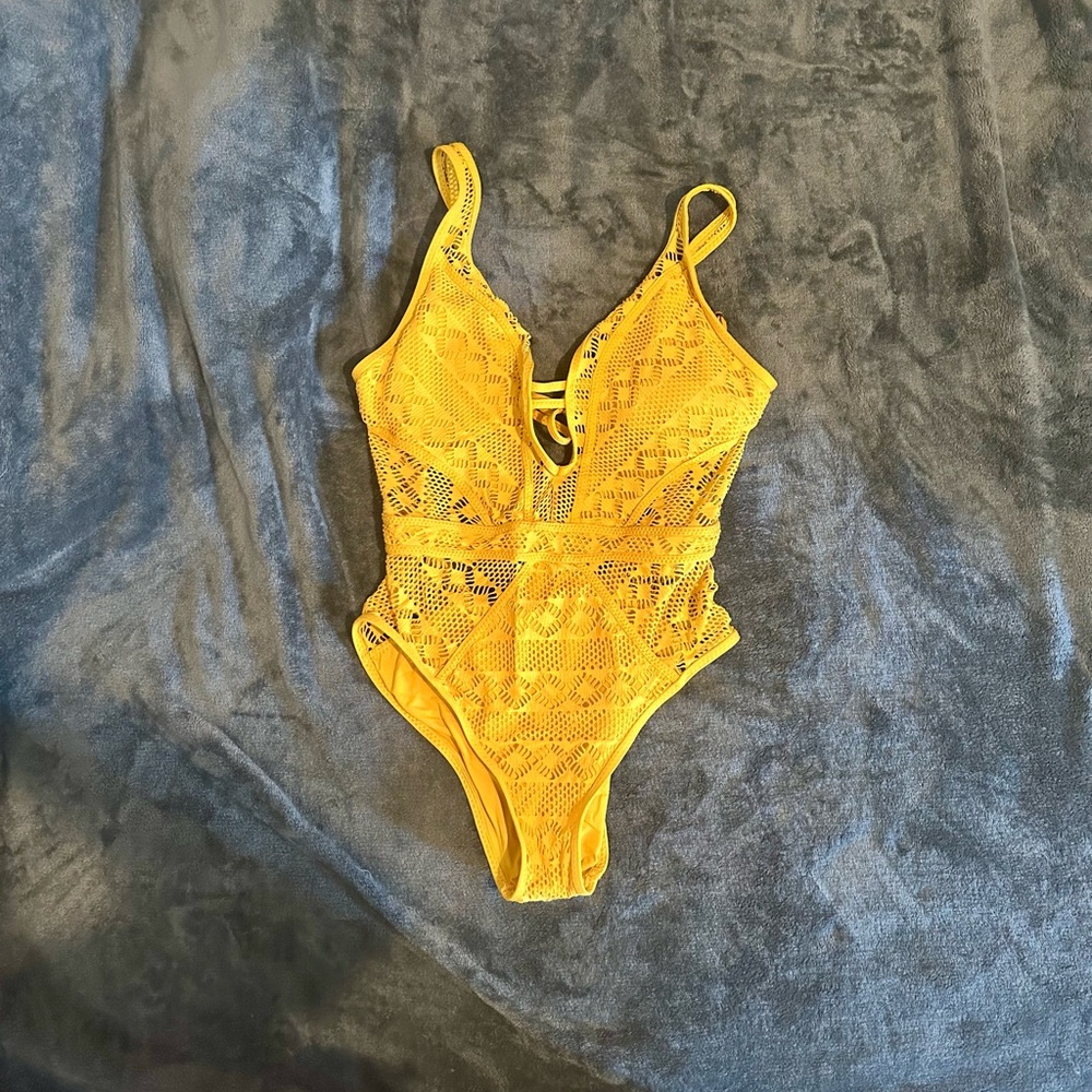 BECCA Yellow Lace Swimsuit
